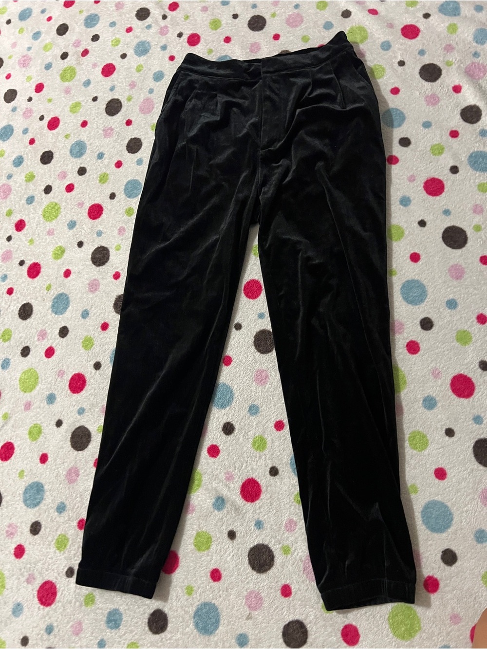 Black Velvet Dress Pants